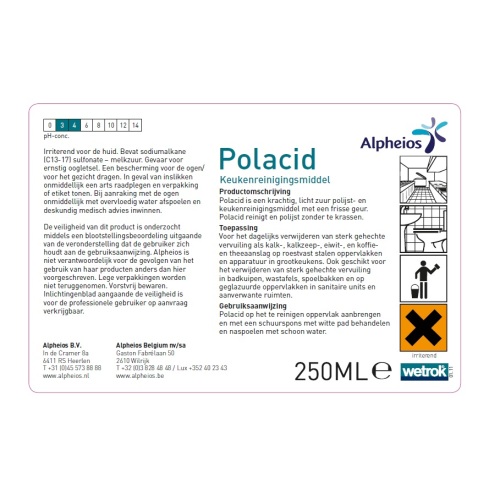 Etiket Polacid 250 ml product foto Front View L