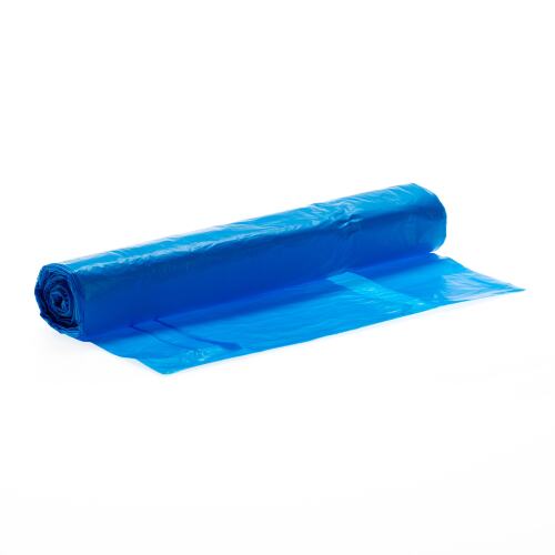 Plastic zak LDPE 105 x 125 cm, 60µ, blauw, 168 l product foto Front View L