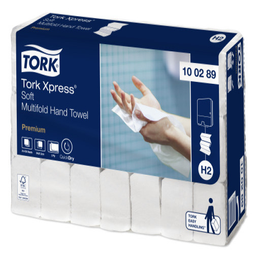 Tork Premium Hand Towel Interfold Soft (Carry Pack) (H2) product foto Front View L