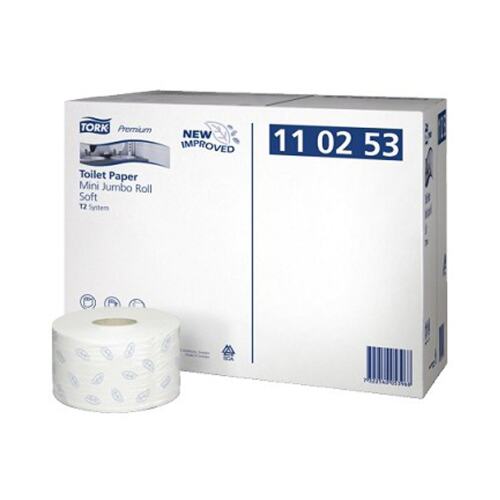 Tork Premium Toiletpapier Mini Jumbo Zacht rol (T2 EU ECO) product foto Front View L