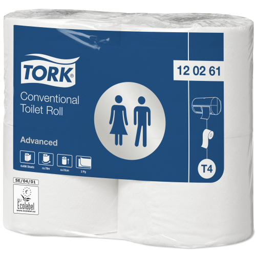 Tork Advanced Toiletpapier Traditioneel Extra Lang rol (T4) product foto Front View L