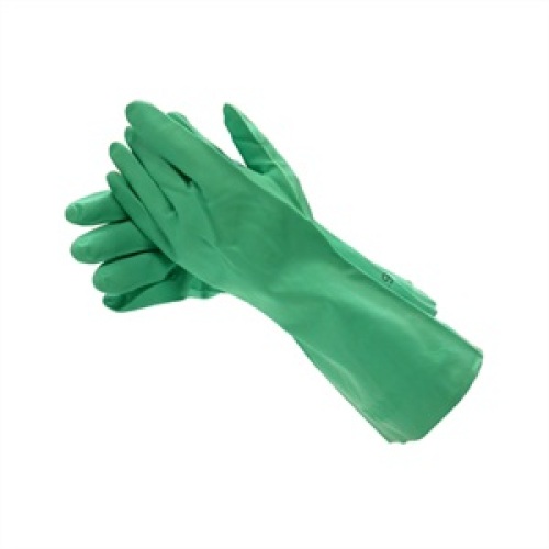 Huishoudhandschoen nitril, anti-allergie, maat L, groen product foto Front View L