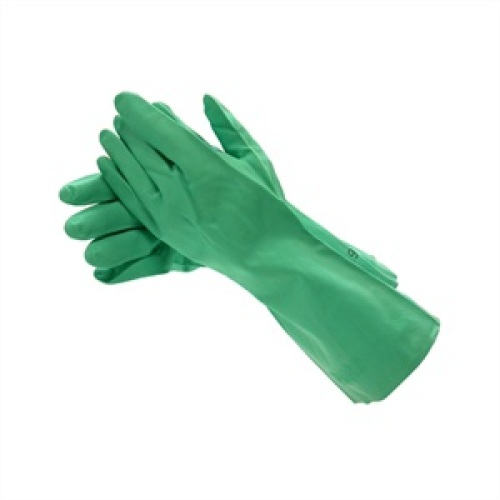 Huishoudhandschoen nitril, anti-allergie, maat L, groen product foto