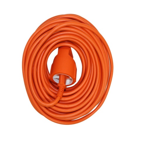 Verlengsnoer 20m 2x1 mm2 oranje product foto Front View L