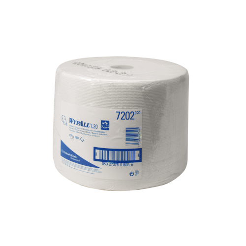 Wypall L20 poetsdoeken op rol 1- laags, wit product foto Front View L