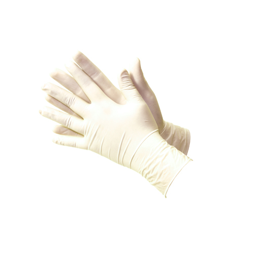Wegwerphandschoen vinyl, niet gepoederd, maat S, wit product foto Front View L