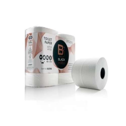Satino Black toiletpapier 2-laags, wit product foto Front View L