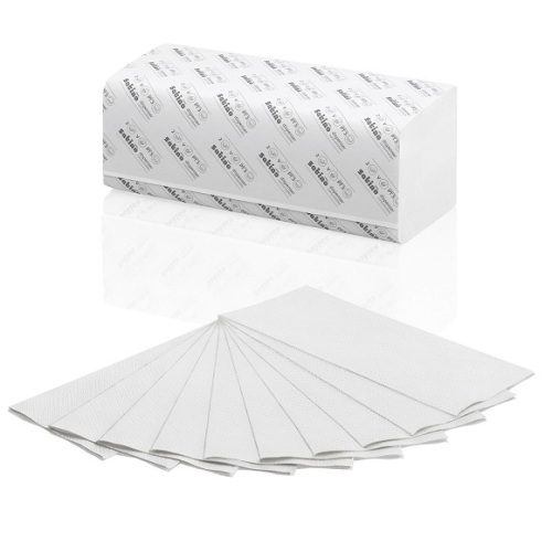 Comfort handdoek Interfold V-vouw, 2-laags, naturel product foto Image2 L