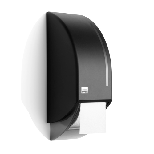 Satino Black Toiletroldispenser voor 2 systeemrollen zwart product foto Front View L