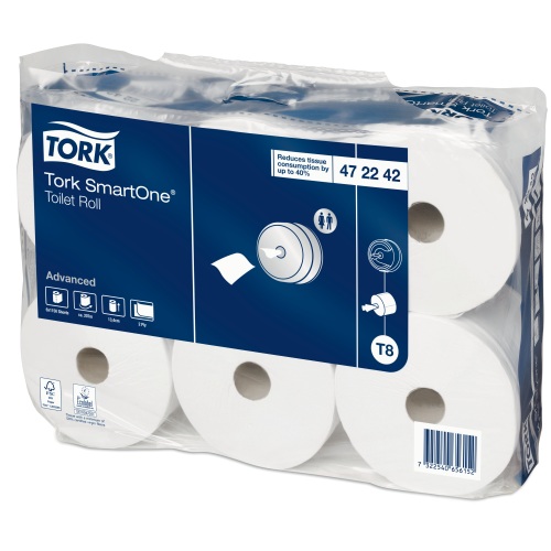 Tork Advanced Toiletpapier SmartOne® rol (T8) product foto Front View L