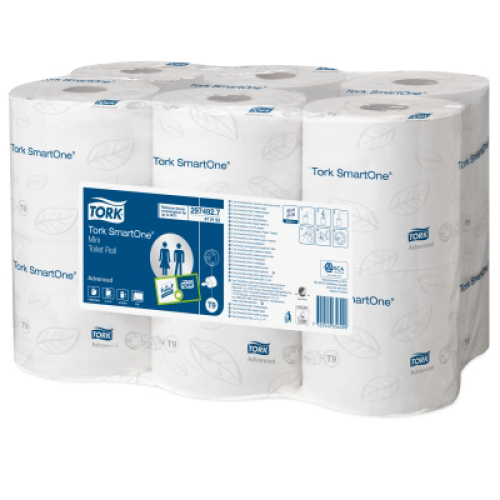 Tork Advanced Toiletpapier SmartOne® Mini rol (T9) product foto Front View L