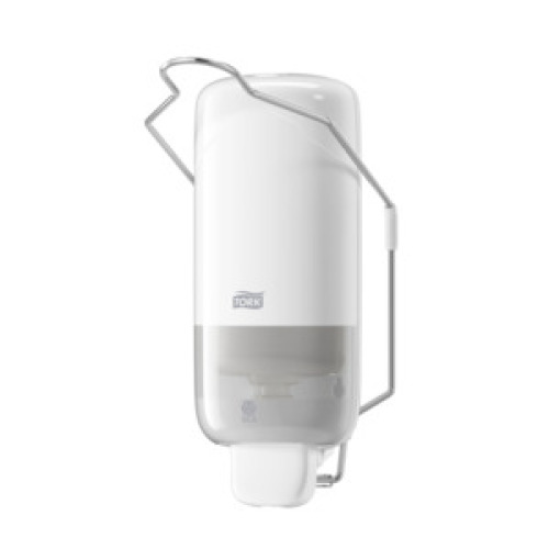 Tork vloeibare zeepdispenser met armbediening S1 - wit - bruikleen product foto Front View L