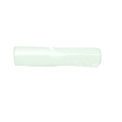 Plastic zak HDPE 63 x 70 cm, 12µ, transparant, 50 l product foto Front View L