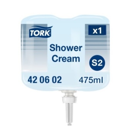 Tork Premium Shower Cream mini (S2 EU ECO) 8 x 475 ml product foto Front View L
