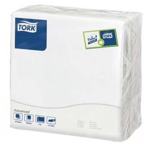 Tork Dinner Napkins, 2-laags, 39 x 39 cm, 1/4 vouw product foto Front View L