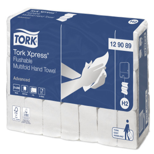 Tork Advanced Hand Towel Flushable (H2) product foto Front View L