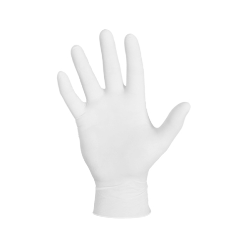 Wegwerphandschoen nitril, niet gepoederd, maat L, wit product foto Front View L
