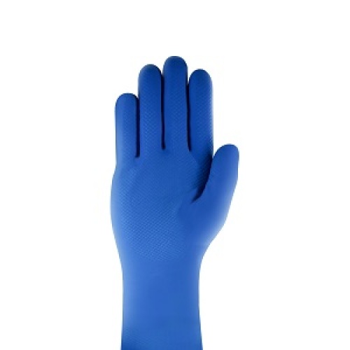 Huishoudhandschoen latex, maat S, blauw - 12 paar product foto Image2 L
