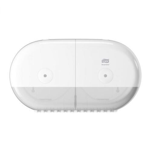 Tork Dispenser SmartOne® Twin Mini Toiletpapier Wit (T9) product foto Front View L