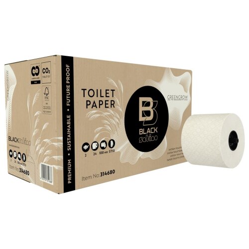 Satino Black GreenGrow toiletpapier 2-laags, licht beige product foto