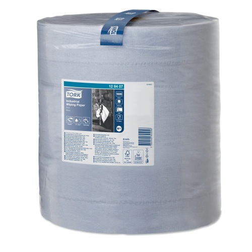 Tork Industrial Wiping Paper Roll Blue (W1) product foto Front View L