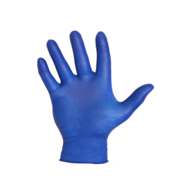 Wegwerphandschoen latex, gepoederd, maat XL, blauw product foto