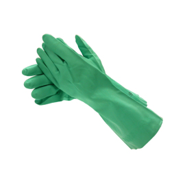 Huishoudhandschoen nitril, anti-allergie, maat M, groen product foto