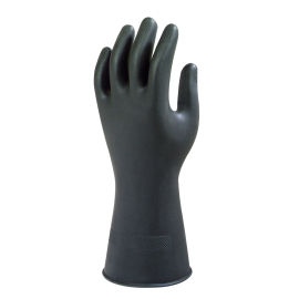 Werkhandschoen rubber, niet gepoederd, maat L, zwart product foto
