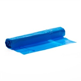 Plastic zak HDPE 70 x 110 cm, 20µ, blauw, 120 l product foto