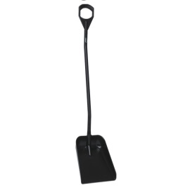 Vikan schop, lange steel, groot blad, zwart product foto