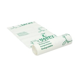 Biologisch afbreekbare afvalzak 70 x 110 cm, 18μ, wit, 120 l product foto