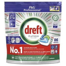 Dreft Platinum tabs voor vaatwasser 3 x 86 stuks product foto