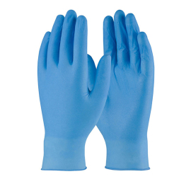 Wegwerphandschoen nitril, niet gepoederd, maat M, blauw product foto
