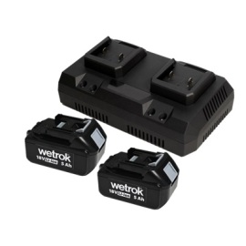Set 2x batterij 18V/5,0Ah en 1x dubbele lader Portavac BeFree product foto