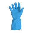 Huishoudhandschoen latex, niet gepoederd, maat S, blauw product foto