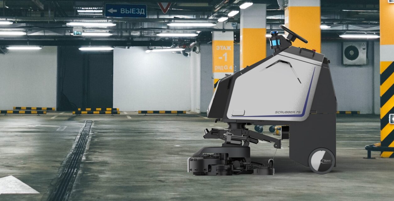 Gausium Scrubber 75 Pro parkeergarage